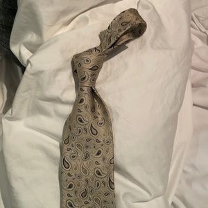 Zegna tie grey and gold tones